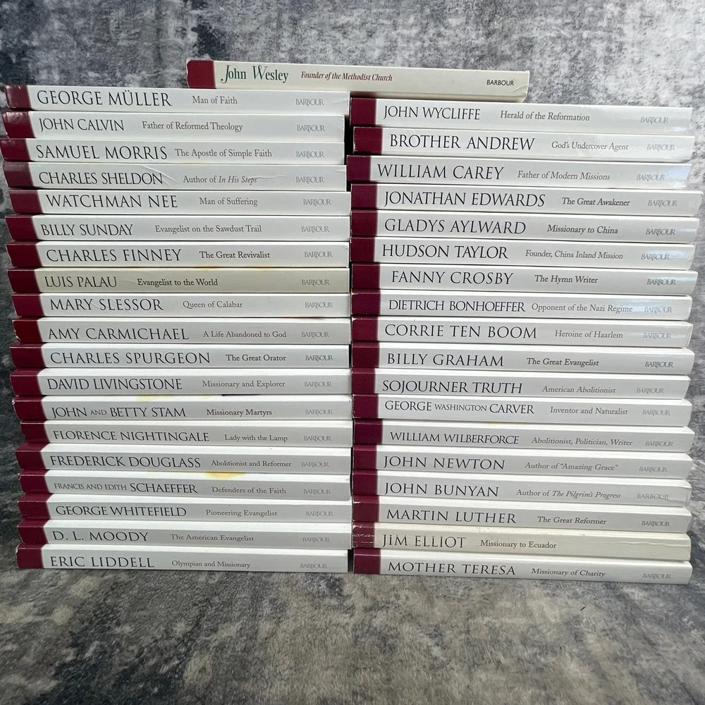 Heroes of the Faith 39 Book Lot Biographies Christian History Barbour Paperbacks